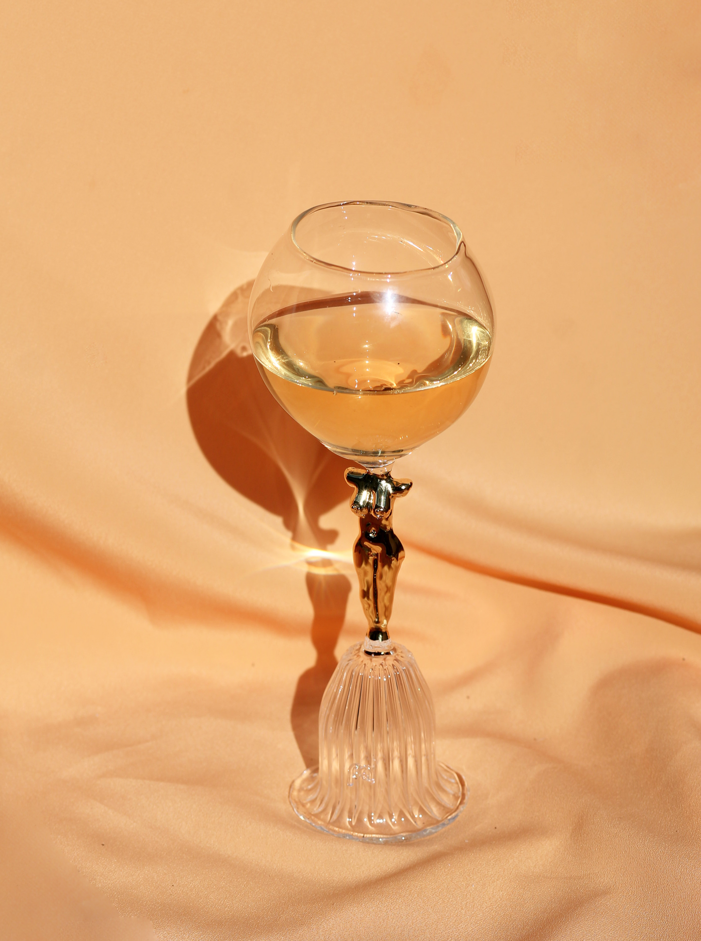 WOMAN'S BODY GLASS GOBLET