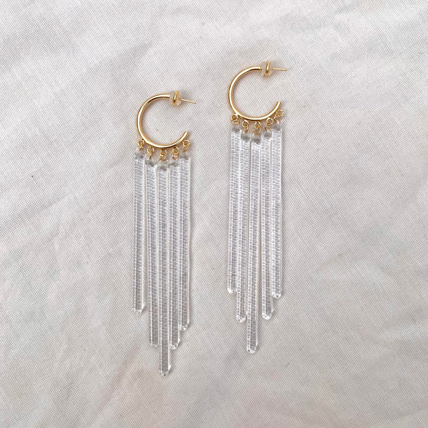 Glass Fringe Earrings
