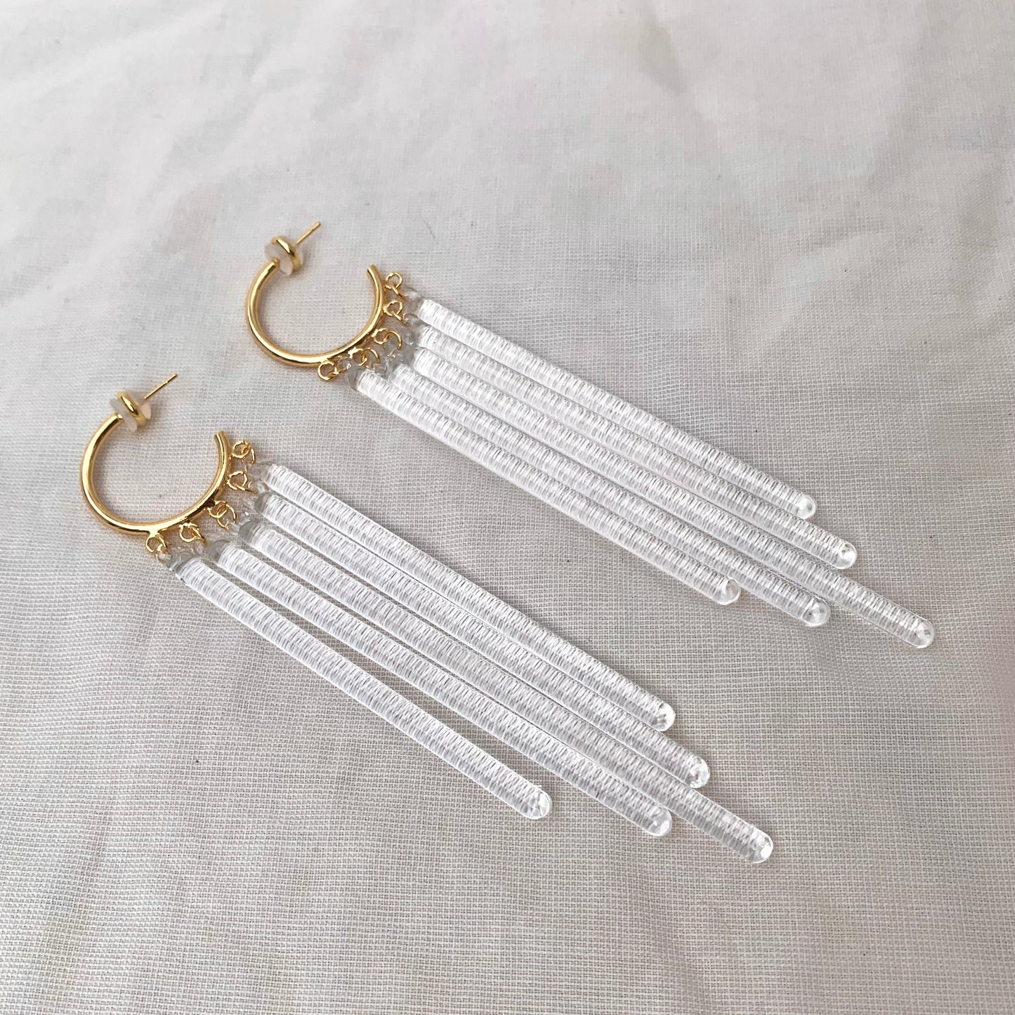 Glass Fringe Earrings