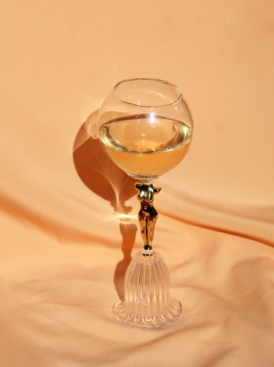 WOMAN'S BODY GLASS GOBLET
