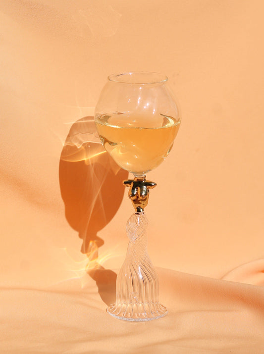 FEMALE BUST GLASS GOBLET